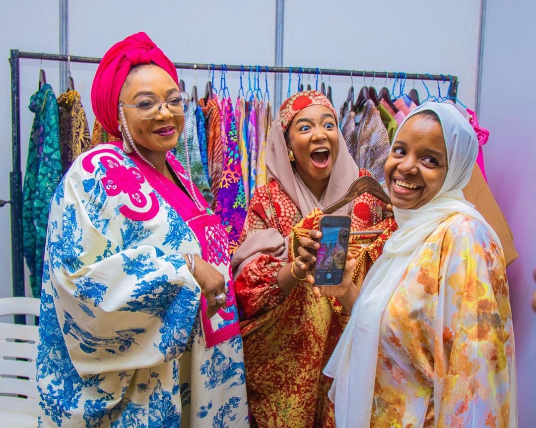 Women at a marketplace event